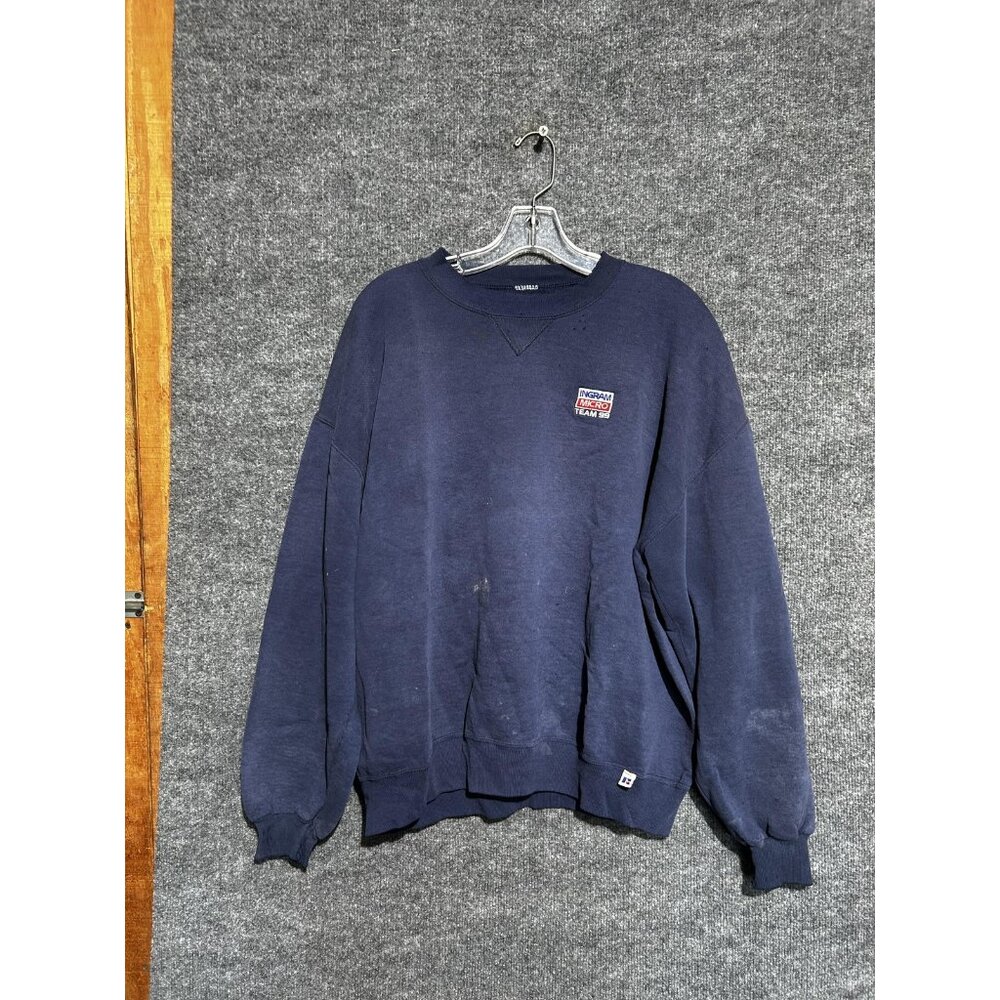 Vintage Russell Athletic Sweatshirt Mens XL Blue Ingram Micro Team 93 Fleece 90s